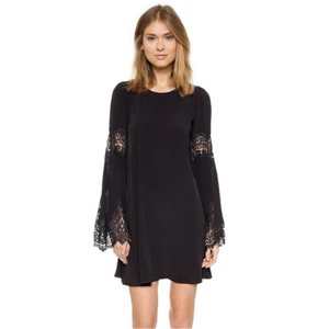 Meghan LA dresses | Black A Line long sleeve dress size small